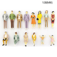Figuras Humanas en Miniatura Coloridas, Figuras Decorativas para Paisajes en Miniatura, Pequeñas Figuras Realistas