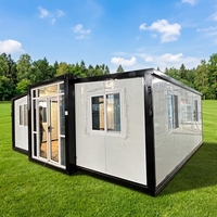 Maison conteneur rustique isolée, extensible, résistante aux intempéries et aux ouragans, 40 pieds, auto-suffisante, appartement préfabriqué, pod d'hébergement, hôtel