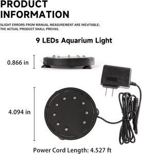Luces LED para <span class=keywords><strong>Acuario</strong></span>, Disco de Piedra Difusora Sumergible, 9/16 Cabezales, Burbujas de Aire Nano, Accesorios para Peceras - Product Image 5