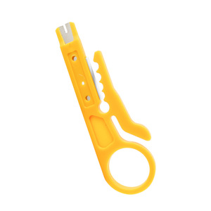 Little Yellow Knife <b>Wire</b> <b>Stripper</b> 9cm Plastic Handle Front Entry Cutting Stripping Tool For Telephone Cables - Product Image 2
