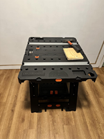 Vente Chaude Établi Pliant Robuste avec Plan de Travail en Acier Inoxydable pour Garage, Bureau, Table d'Établi Multifonction