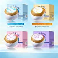 SADOER Bombe de bain parfumée au sel de mer cristallisé et à l'osmanthus, nettoyage en profondeur, exfoliante, parfum longue durée 48H, hydratante, bain moussant