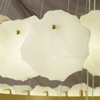 Luminaires suspendus en cascade irréguliers à 5 niveaux en albâtre naturel, style nordique moderne espagnol, minimalistes et artistiques, pour salon et villa