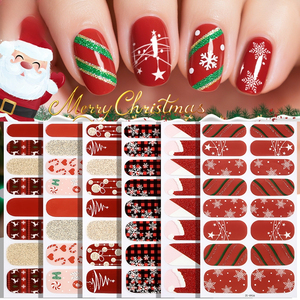 Autocollants et bandes 3D pour ongles, non toxiques et imperméables, 100% vernis véritable, films décoratifs pour ongles effet brillant <span class=keywords><strong>de</strong></span> Noël - Product Image 1