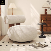 Fauteuil d'Appoint Moderne en Velours, Design Nordique, pour Salon, Chambre, Villa, ou Hall d'Hôtel, Meuble en Caoutchouc