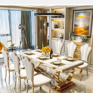 Meubles de <span class=keywords><strong>salle</strong></span> <span class=keywords><strong>à</strong></span> <span class=keywords><strong>manger</strong></span> de haute qualité <span class=keywords><strong>Ensemble</strong></span> de table <span class=keywords><strong>à</strong></span> <span class=keywords><strong>manger</strong></span> moderne de luxe - Product Image 5