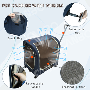 <span class=keywords><strong>Poussette</strong></span> pour chien CanboPet avec poignée réglable, pliable, avec <span class=keywords><strong>roues</strong></span> - Product Image 3