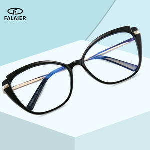 Monturas de Gafas Cat Eye FalaiEr, TR90, Montura Completa, Protección Contra Luz Azul, Lentes Planas, Unisex 88003 - Product Image 1