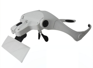 1.0x,1.5x,2.0x,2.5X,3.5X एलईडी ताल हेडबैंड का छज्जा ताल के साथ एलईडी प्रकाश आवर्धक कांच 5 लेंस (BM-MG3020) - Product Image 4