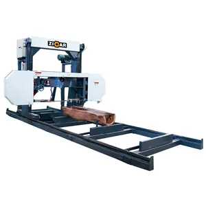 ZICAR Horizontal Bandsaw Saw Mill Machine Wood Cutting Machine Wood Mill Band Saw Band Sawmill 10-300mm 1500kg 1600mm 4500mm