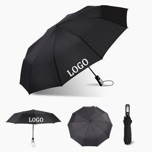 Parapluie pliable automatique pour adultes, pliable en 3 sections, anti-UV, promotionnel, personnalisé avec logo, Regenschirm - Product Image 1