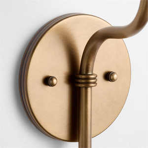 Applique murale en laiton moderne de luxe pour chevet d'hôtel, abat-jour en tissu plissé, LED, vente en gros d'usine, transfrontalier, <span class=keywords><strong>Le</strong></span> Moyne - Product Image 4