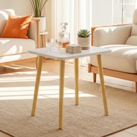 Petite table d'appoint moderne en panneaux de particules, table basse mini antique, assemblage facile, table d'appoint compacte pour salon, chambre, canapé