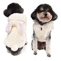 Abrigo de Invierno Reciclable de Felpa para Mascotas, Disfraz de Conejo, Ropa Reciclable para Perros