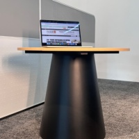 Table Basse Ronde Polyvalente de Haute Qualité, Table de Négociation et de Réception Multi-usages, avec Structure en Métal Fer pour Coin de Hall