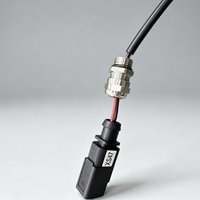 Kabel Harness Konektor Tahan Air 2Pin Otomatis Dengan Kabel Gland Logam & Steker Terminal Kecil 2P