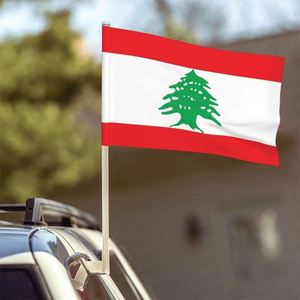 Drapeau de voiture libanais en promotion, 12x18 pouces, personnalisé, double couture, imprimé numériquement, bannière décorative nationale - Product Image 3
