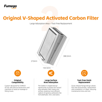 Filtre à charbon actif en forme de V et purificateur de fumée, filtre de remplacement pour extracteur de fumée XT150, longue durée de vie
