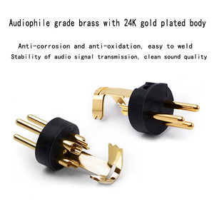 RASANTEK-<span class=keywords><strong>Conector</strong></span> <span class=keywords><strong>XLR</strong></span> de 3 pines chapado en oro de 24K, <span class=keywords><strong>conector</strong></span> macho de fibra de carbono negro y rojo para altavoz de audio - Product Image 3