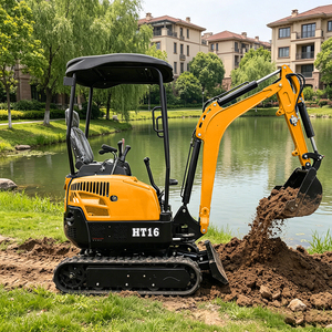 Productos Más Vendidos: Mini Excavadora Ligera HT16 de 1.6 Toneladas, Altura de Excavación 2785mm, Cabina Cerrada Opcional para Proyectos Pequeños - Product Image 3