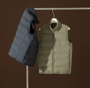 Gilet matelassé léger personnalisé avec logo pour hommes et femmes, chaud et coupe-vent à col montant, matelassé et chaud - Product Image 4