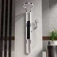 Colonne de douche multifonctionnelle à cascade LED Panneau de douche Mélangeur de douche de salle de bain