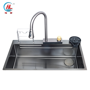 <strong>Stepped</strong> <strong>Kitchen</strong> Sink Multi-function Large Single Bowl <strong>Kitchen</strong> Sink With Cup Washer - Product Image 3
