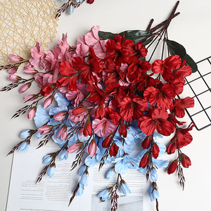 Arreglo Floral de Gladiolos Artificiales Azules Wayline, Flores de Seda para Decoración de Bodas y Hogar, 60 cm - Product Image 4