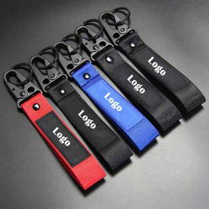 Good Quality Polyester Nylon Webbing Keychain Custom Embroidered Keychain Embroidery Fabric Keychain <b>Ring</b> - Product Image 5