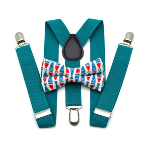 Bretelle per bambini della scuola + Set di bretelle a quadri con papillon per ragazzi - Product Image 4