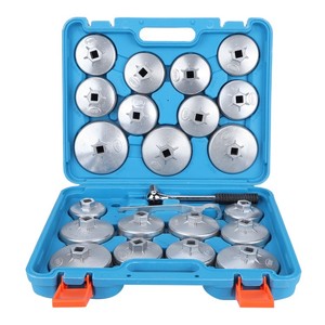 23PCS cup loại lọc dầu Cờ lê loại bỏ ổ cắm <span class=keywords><strong>Adapter</strong></span> Remover Tool <span class=keywords><strong>Kit</strong></span> W/cờ lê - Product Image 1