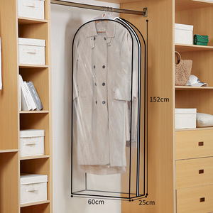 Housse de protection pour vêtements pliable en PVC transparent 3D, anti-poussière, anti-humidité, écologique, pour armoire et chambre - Product Image 6
