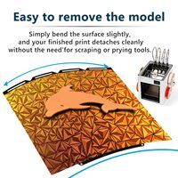 Imprimante 3D ONSUN Snapmaker U1 personnalisable, plateau d'impression chauffant en acier à ressort flexible double face amovible, 276x293MM