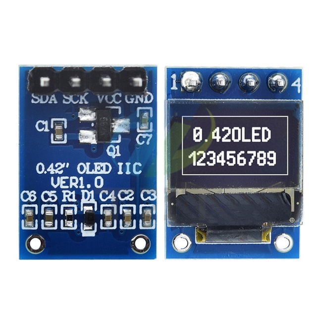 0.42" 0.42 Inch White OLED Display LCD Module 72X40 Serial Screen White Color I2C IIC/SPI Interface SSD1306 72*40 for Arduino