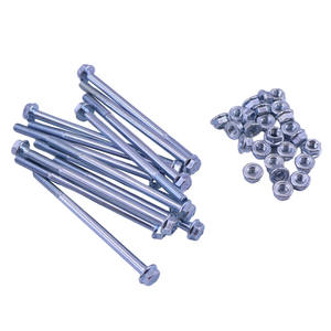 M6*100 สกรูหัวหกเหลี่ยมแบบยาว ผิวเรียบ M3 ชุดเครื่องกำเนิดไฟฟ้า ชิ้นส่วนเครื่องจักรวิศวกรรม รวมถึงน็อต 100 ชิ้น/แพ็คเกจ - Product Image 1