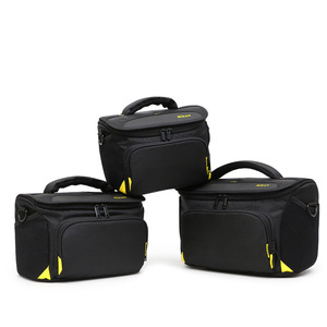 Túi đựng máy ảnh bán buôn, túi máy ảnh vải bố cho máy ảnh <span class=keywords><strong>SLR</strong></span> DSLR, túi đeo vai máy ảnh cổ điển có lớp đệm và lớp che mưa - Product Image 1