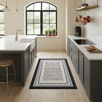 Tapis moderne minimaliste fabriqué à la machine, respectueux de l'environnement, noir et blanc, géométrique, style nordique de luxe, grand tapis pour chambre à coucher et salon