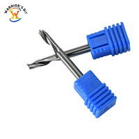Fraises en bout à cannelure unique en carbure monobloc de Warrior 3.175/4/6/8mm pour le traitement de l'aluminium Outils de coupe personnalisés ODM/OEM