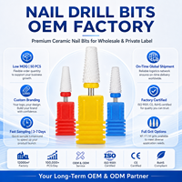Yaqin – Kit de fraises à ongles en céramique de haute qualité, forme conique, pour machine à manucure sans balais