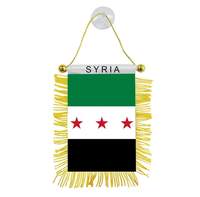 Nouveau Drapeau Miniature de Syrie à Suspendre pour Voiture, Décoration de Rétroviseur, Vente en Gros