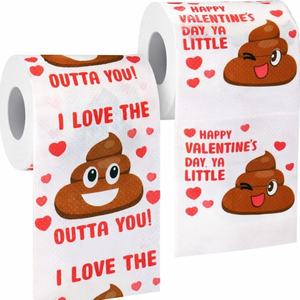 Papier toilette imprimé pour la Saint-Valentin, papier toilette fantaisie personnalisé pour les fêtes - Product Image 1
