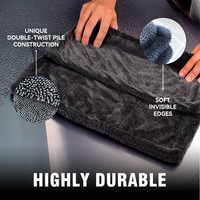 Serviette de nettoyage ultra douce de grande taille 60x90cm 60x80cm 600gsm 700gsm 1200gsm 1400gsm à boucle torsadée en micro-fibre pour lunettes de voiture