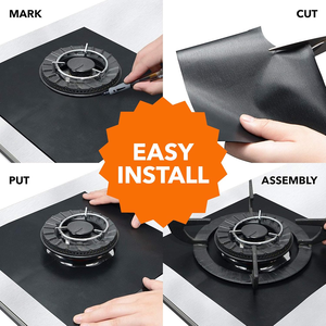 Cubiertas para quemadores de estufas Protectores de <span class=keywords><strong>gas</strong></span> resistentes al calor antiadherentes reutilizables de doble espesor para cocina y fáciles de limpiar - Product Image 2