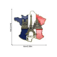 Autocollant France Carte Réfrigérateur Europe Souvenir Touristique 3D Résine Aimant Réfrigérateur Autocollants Paris Souvenirs Décorations Innovantes