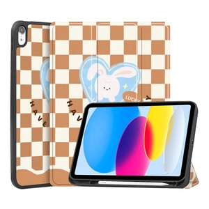 Custodia per Tablet in PU con Design Personalizzato e Porta Penna per <span class=keywords><strong>iPad</strong></span> 10a Generazione 11 A16 11a Generazione 2025 10.9 Pollici Cover Folio Stampata - Product Image 1