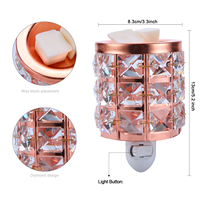 Lampe de marcheur chauffe-arôme électrique en cristal, lampe de fusion de cire de soja, brûleur d'huile parfumée comme décoration intérieure et cadeaux