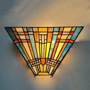 טיפאני קיר פמוט קיר אור המשימה ויטראז מנורת טיפאני פמוטים תאורה לסלון חדר שינה מנורת קיר