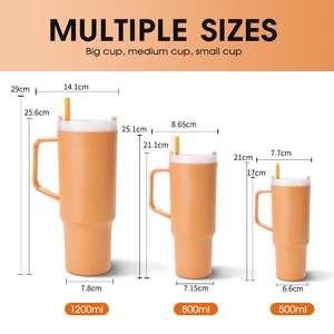Nuevo JASS LIFE, Taza de Viaje Portátil <span class=keywords><strong>3</strong></span> en 1 de 40 oz para Café, con Tapa y Pajita, Asa Cómoda, Aislamiento Térmico de 0 a 6 Horas - Product Image 1