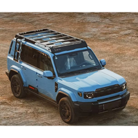 Nouvelle échelle de toit en acier au manganèse épaissi et kit de grille de fenêtre latérale en maille, adaptés aux accessoires Chery ICAR V27