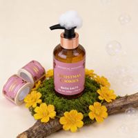Rouleau d'étiquettes adhésives en vinyle imperméable imprimées sur mesure pour bouteilles cosmétiques, sels de bain, emballages de gels douche